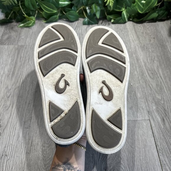 Olukai Manoa Hulu Slip On Gray Casual Travel Shoes Men’s Size 7 M 10416-6C40 main image 5